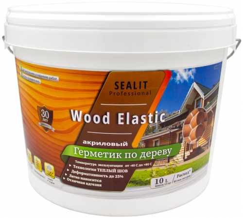 Купить ГЕРМЕТИК - Sealit Wood Elastic для работы с деревянными материалами 10 л в Каменске-Уральском, Свердловская область